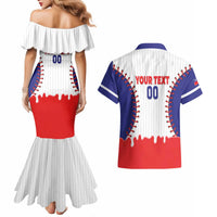 Chinese Taipei 2026 Baseball Custom Couples Matching Mermaid Dress and Hawaiian Shirt Go Taiwan Drip Style