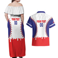 Chinese Taipei 2026 Baseball Custom Couples Matching Off Shoulder Maxi Dress and Hawaiian Shirt Go Taiwan Drip Style