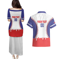 Chinese Taipei 2026 Baseball Custom Couples Matching Puletasi and Hawaiian Shirt Go Taiwan Drip Style