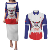 Chinese Taipei 2026 Baseball Custom Couples Matching Puletasi and Long Sleeve Button Shirt Go Taiwan Drip Style