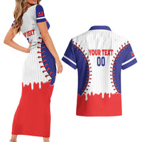 Chinese Taipei 2026 Baseball Custom Couples Matching Short Sleeve Bodycon Dress and Hawaiian Shirt Go Taiwan Drip Style