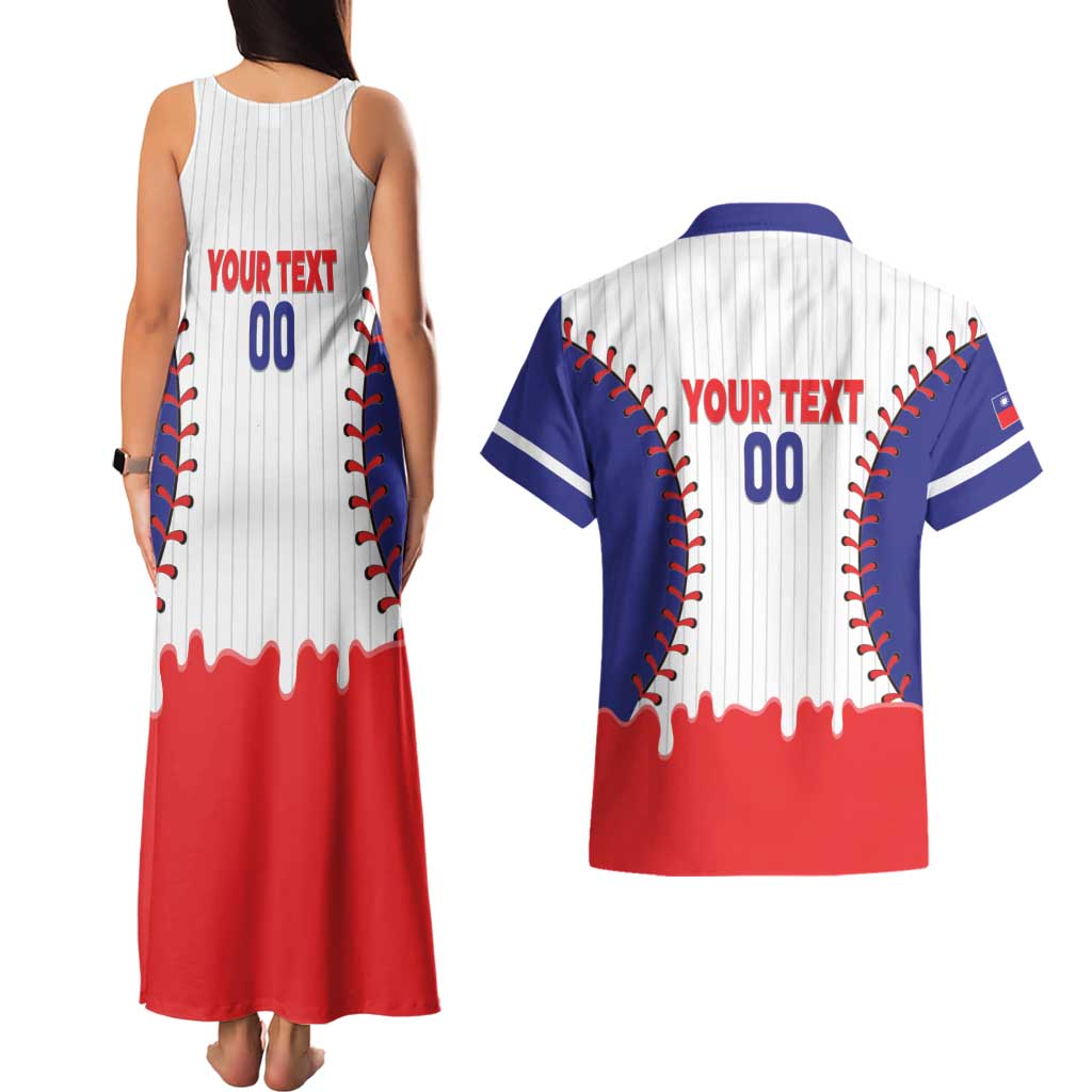 Chinese Taipei 2026 Baseball Custom Couples Matching Tank Maxi Dress and Hawaiian Shirt Go Taiwan Drip Style