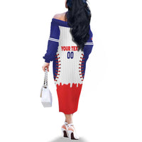 Chinese Taipei 2026 Baseball Custom Family Matching Off The Shoulder Long Sleeve Dress and Hawaiian Shirt Go Taiwan Drip Style