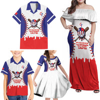 Chinese Taipei 2026 Baseball Custom Family Matching Off Shoulder Maxi Dress and Hawaiian Shirt Go Taiwan Drip Style