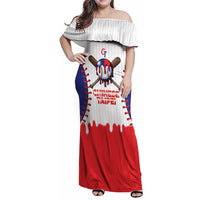 Chinese Taipei 2026 Baseball Custom Family Matching Off Shoulder Maxi Dress and Hawaiian Shirt Go Taiwan Drip Style
