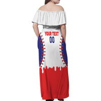 Chinese Taipei 2026 Baseball Custom Family Matching Off Shoulder Maxi Dress and Hawaiian Shirt Go Taiwan Drip Style