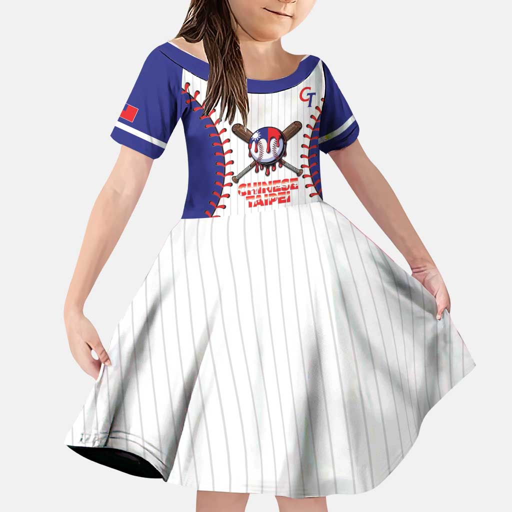 Chinese Taipei 2026 Baseball Custom Family Matching Summer Maxi Dress and Hawaiian Shirt Go Taiwan Drip Style