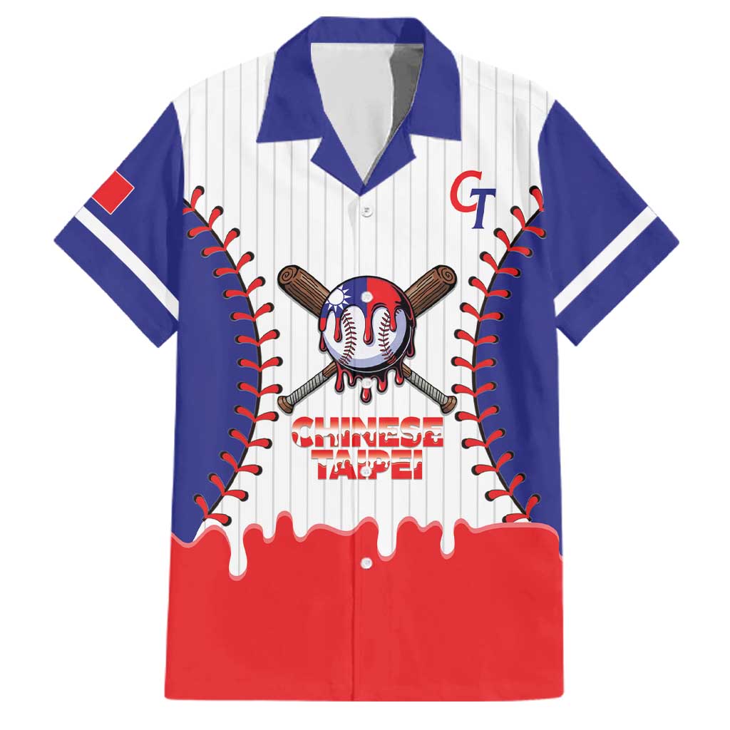 Chinese Taipei 2026 Baseball Custom Family Matching Summer Maxi Dress and Hawaiian Shirt Go Taiwan Drip Style