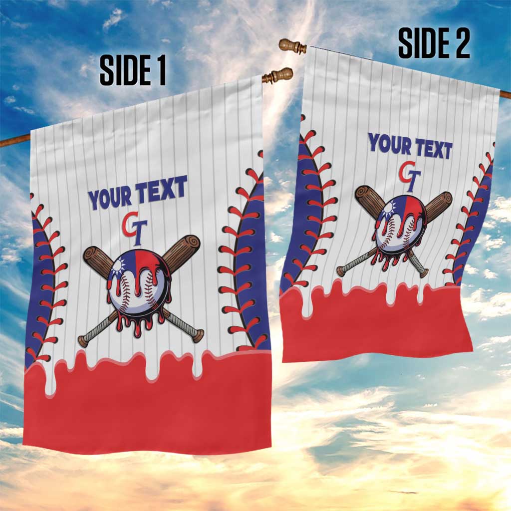 Chinese Taipei 2026 Baseball Custom Garden Flag Go Taiwan Drip Style