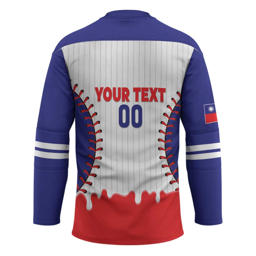 Chinese Taipei 2026 Baseball Custom Hockey Jersey Go Taiwan Drip Style