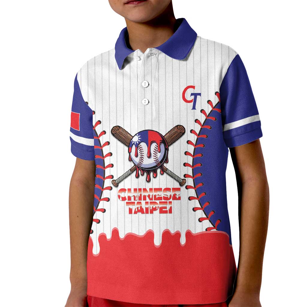 Chinese Taipei 2026 Baseball Custom Kid Polo Shirt Go Taiwan Drip Style