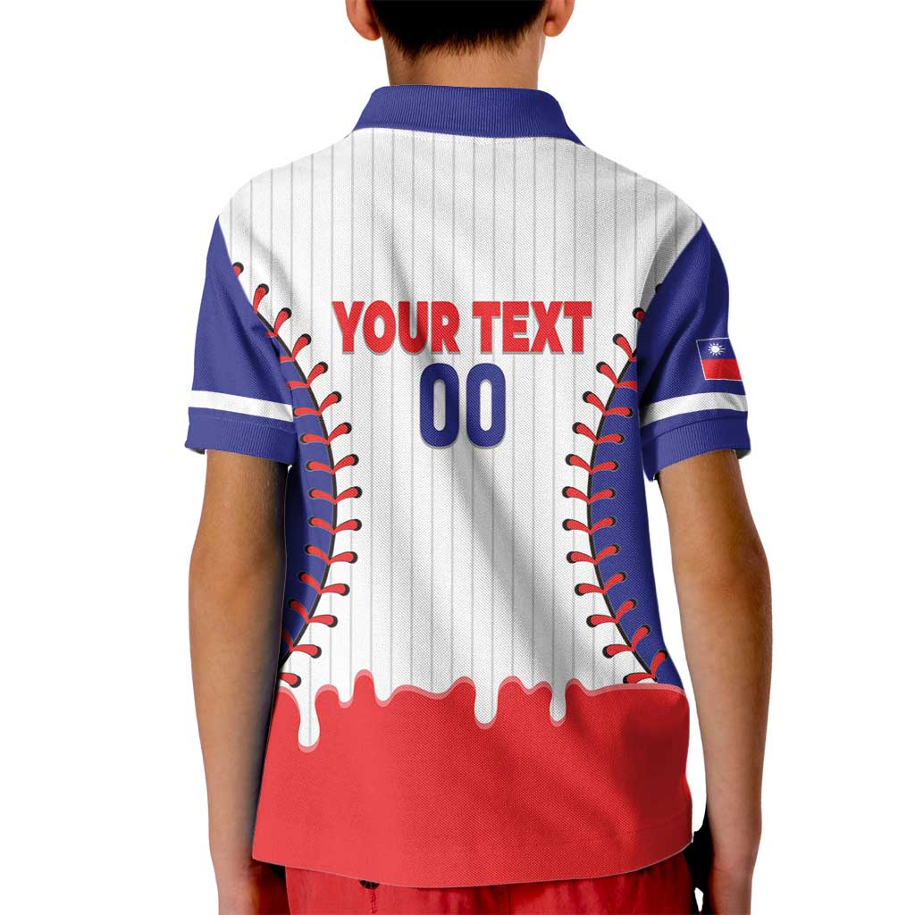 Chinese Taipei 2026 Baseball Custom Kid Polo Shirt Go Taiwan Drip Style