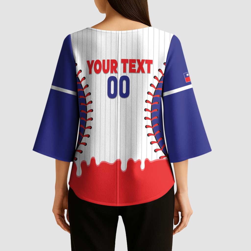 Chinese Taipei 2026 Baseball Custom Kimono Sleeve Blouse Go Taiwan Drip Style