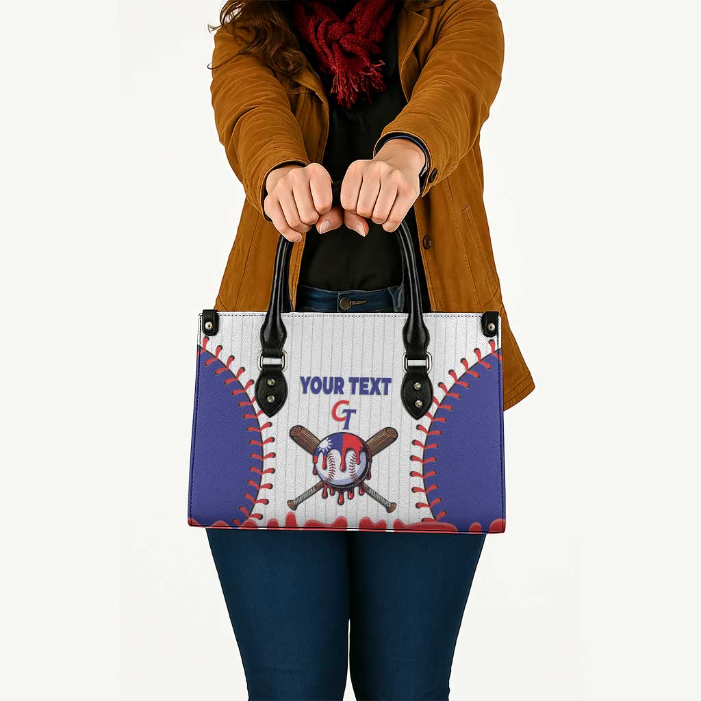 Chinese Taipei 2026 Baseball Custom Leather Bag Go Taiwan Drip Style