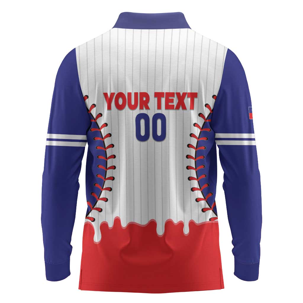 Chinese Taipei 2026 Baseball Custom Long Sleeve Polo Shirt Go Taiwan Drip Style
