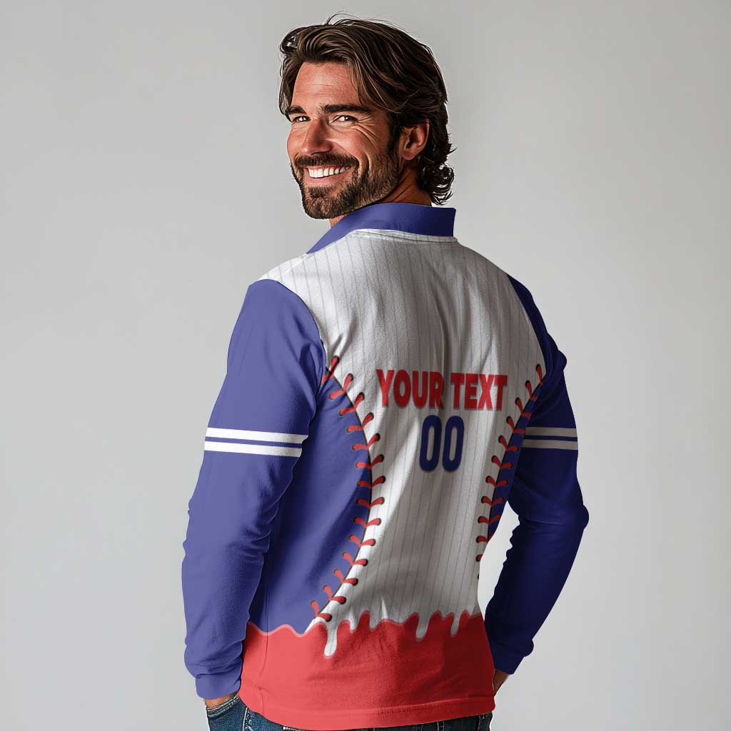 Chinese Taipei 2026 Baseball Custom Long Sleeve Polo Shirt Go Taiwan Drip Style
