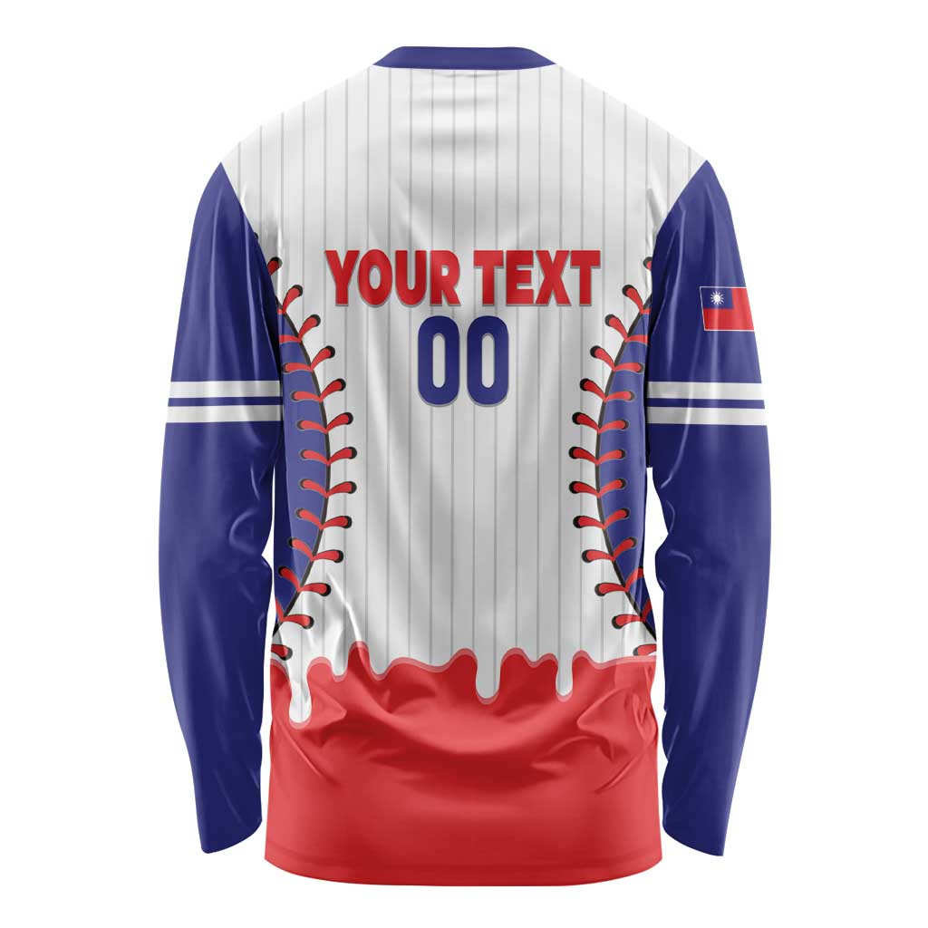 Chinese Taipei 2026 Baseball Custom Long Sleeve Shirt Go Taiwan Drip Style