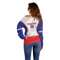 Chinese Taipei 2026 Baseball Custom Off Shoulder Sweater Go Taiwan Drip Style