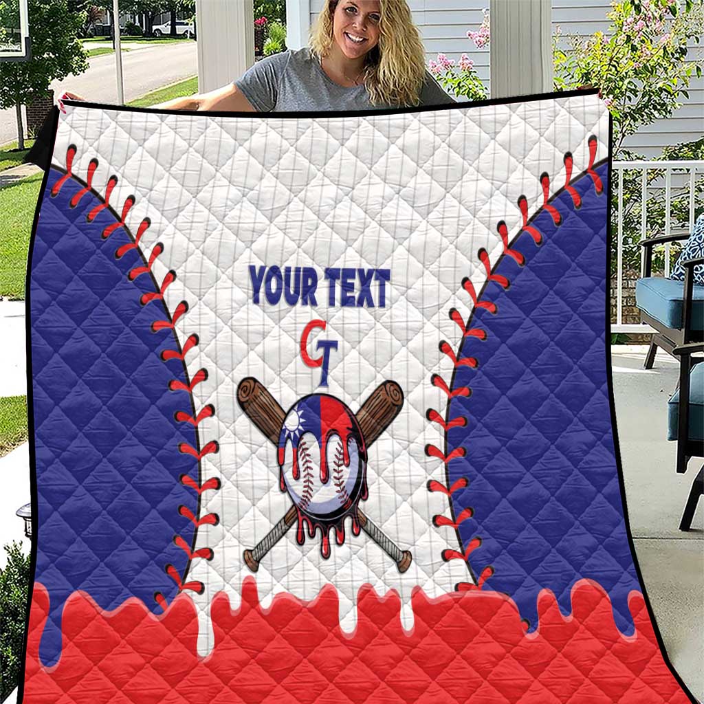 Chinese Taipei 2026 Baseball Custom Quilt Go Taiwan Drip Style