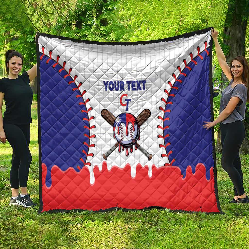 Chinese Taipei 2026 Baseball Custom Quilt Go Taiwan Drip Style