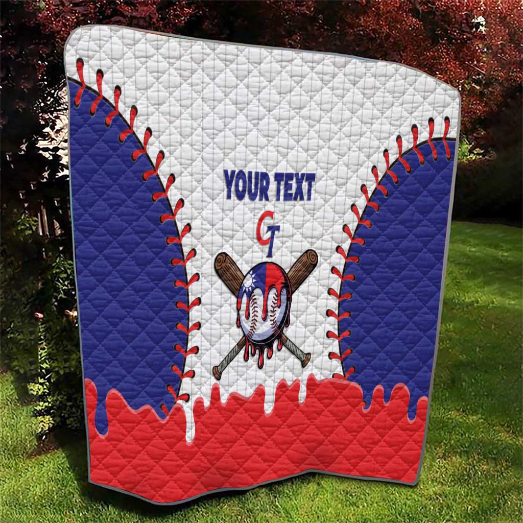 Chinese Taipei 2026 Baseball Custom Quilt Go Taiwan Drip Style
