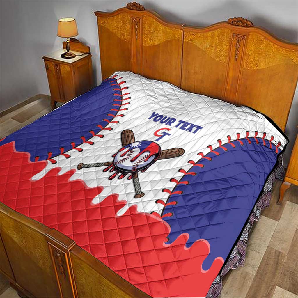 Chinese Taipei 2026 Baseball Custom Quilt Go Taiwan Drip Style