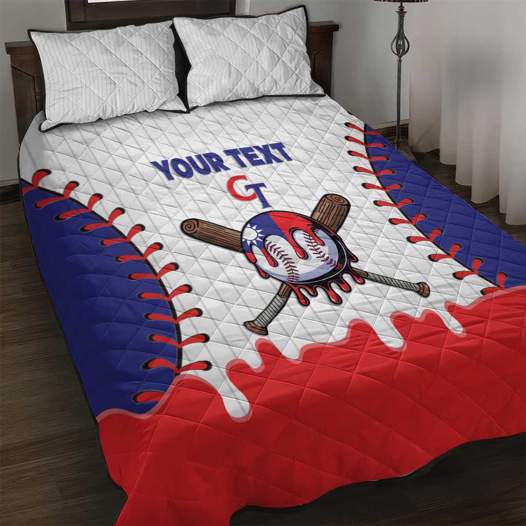 Chinese Taipei 2026 Baseball Custom Quilt Bed Set Go Taiwan Drip Style