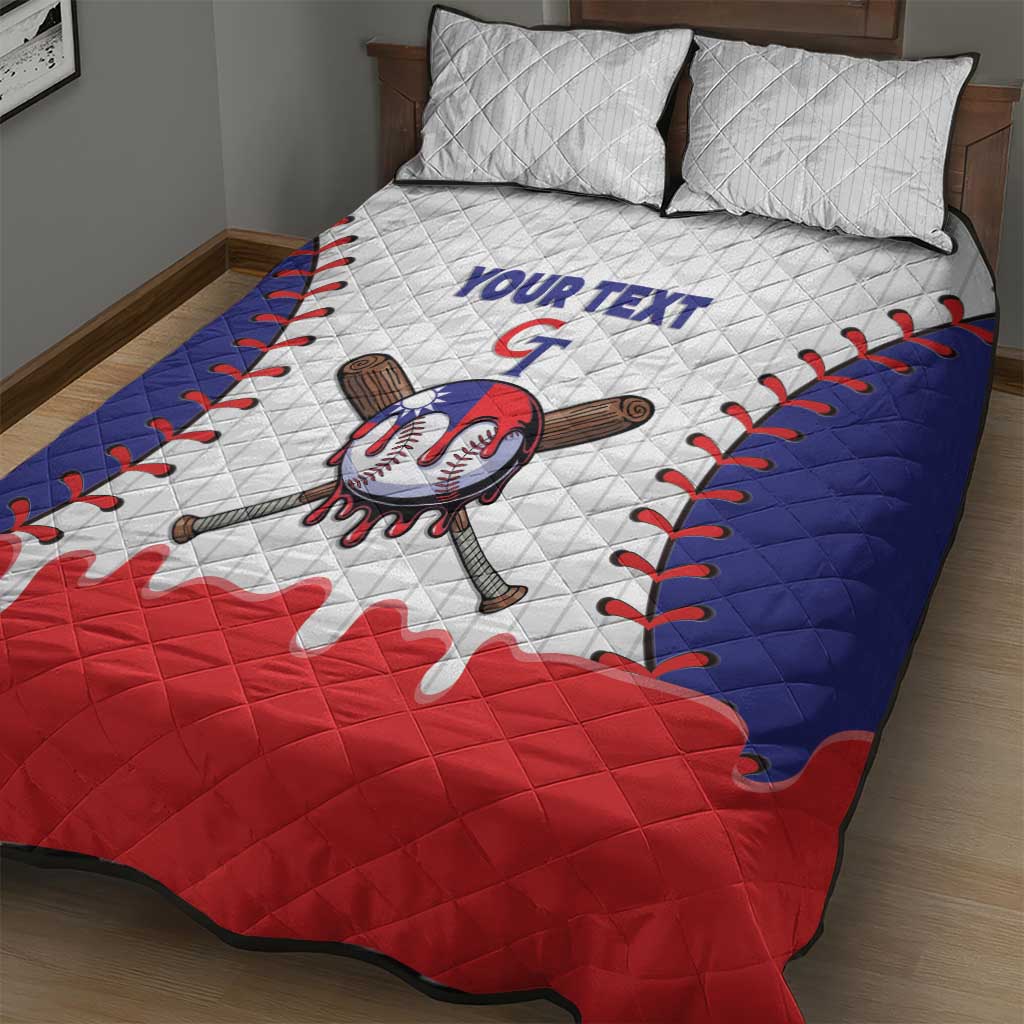 Chinese Taipei 2026 Baseball Custom Quilt Bed Set Go Taiwan Drip Style