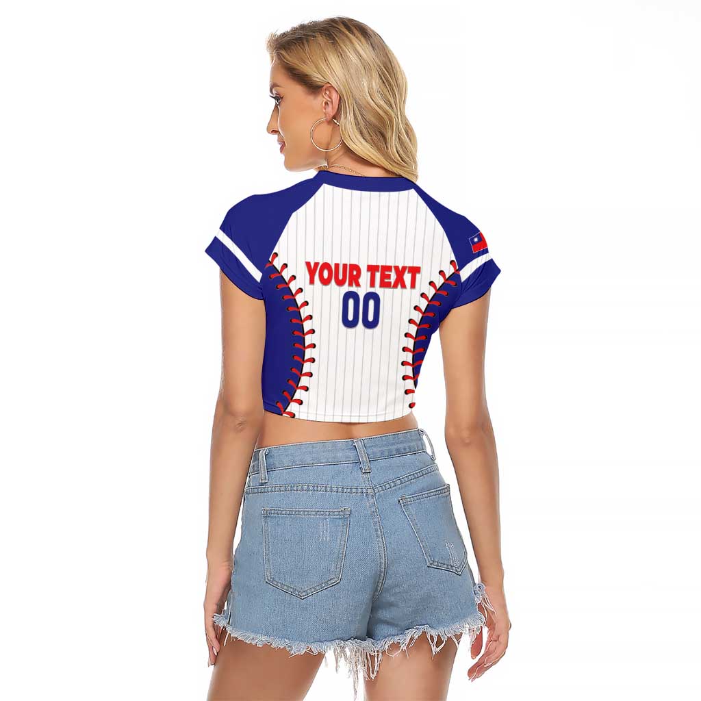 Chinese Taipei 2026 Baseball Custom Raglan Cropped T Shirt Go Taiwan Drip Style