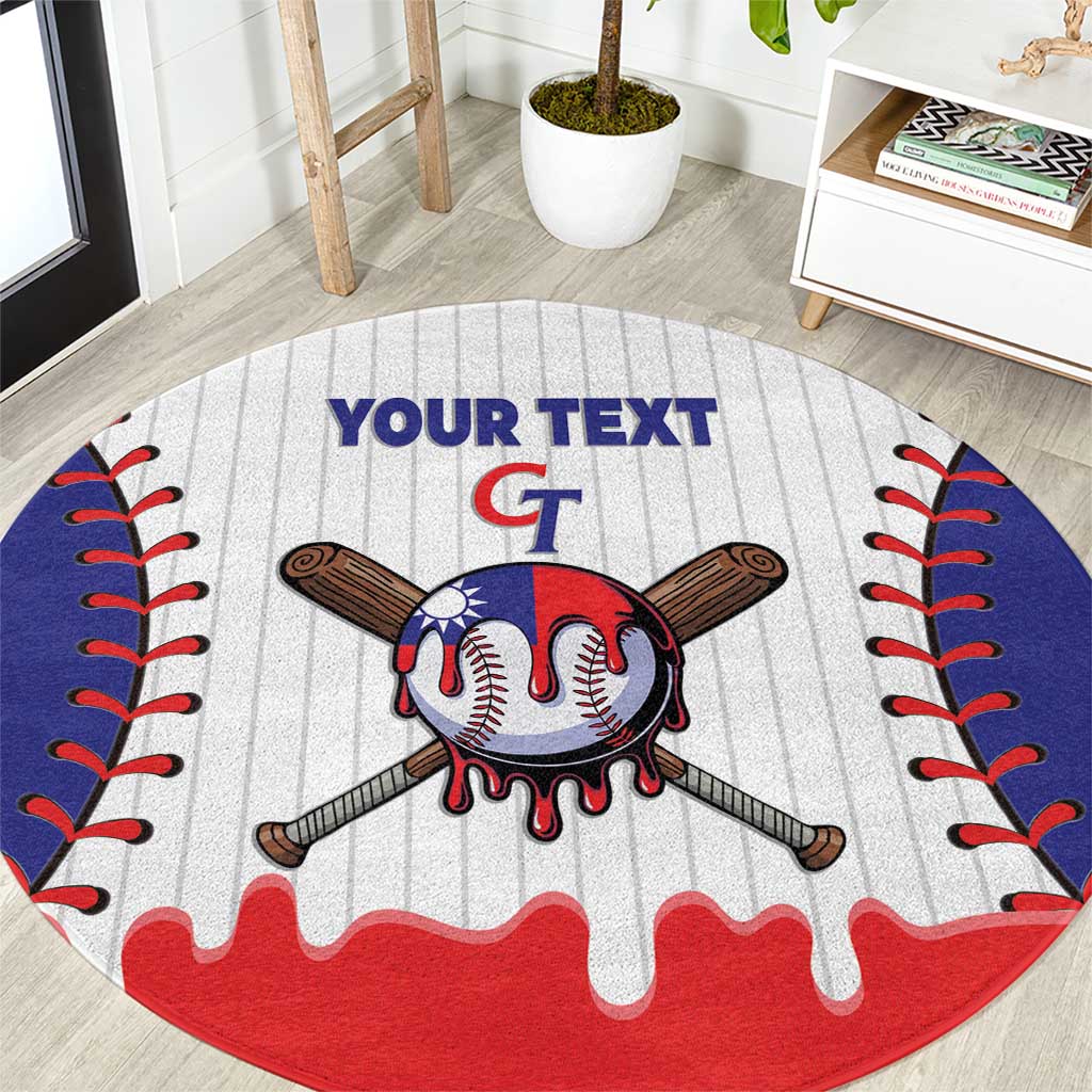 Chinese Taipei 2026 Baseball Custom Round Carpet Go Taiwan Drip Style