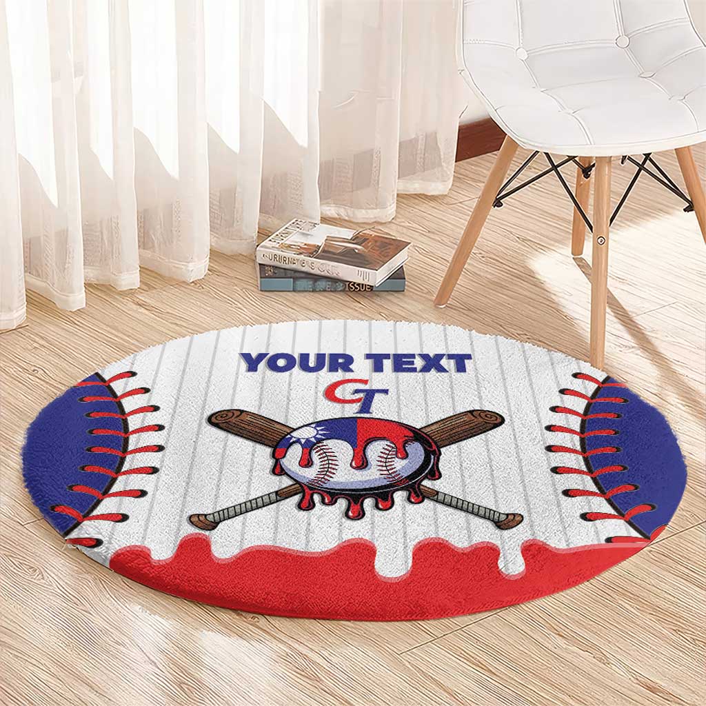 Chinese Taipei 2026 Baseball Custom Round Carpet Go Taiwan Drip Style