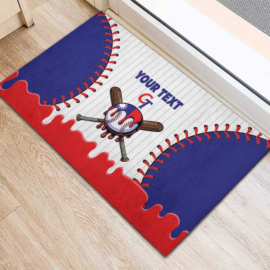 Chinese Taipei 2026 Baseball Custom Rubber Doormat Go Taiwan Drip Style