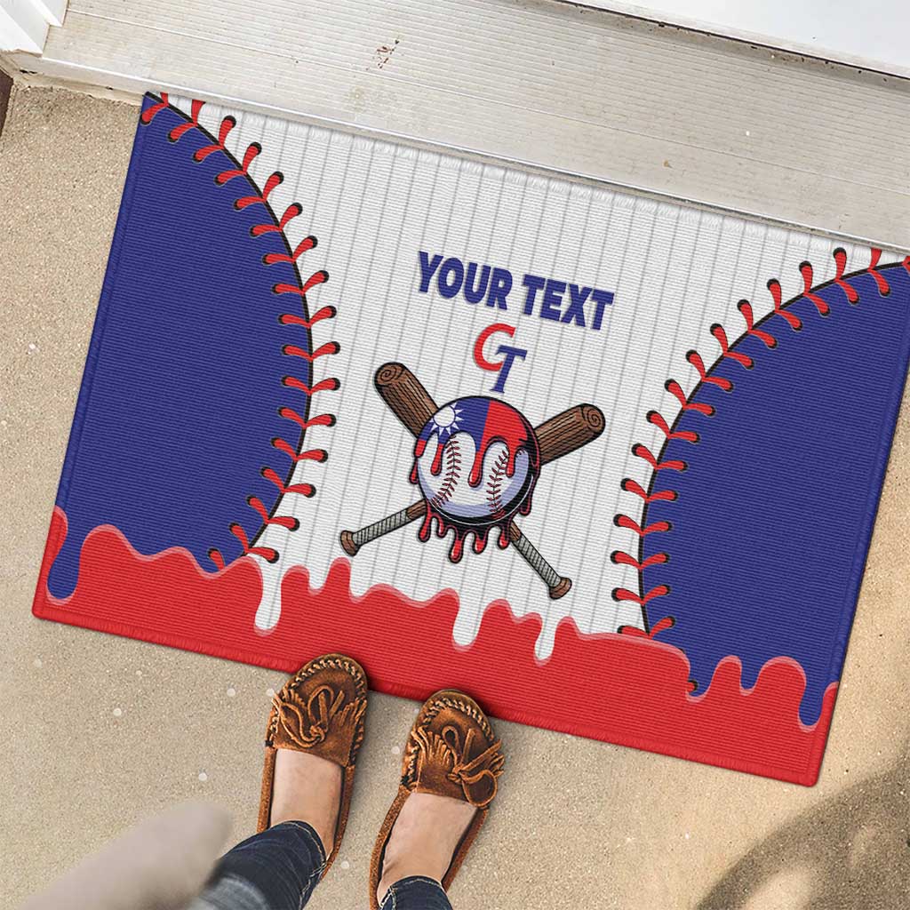 Chinese Taipei 2026 Baseball Custom Rubber Doormat Go Taiwan Drip Style
