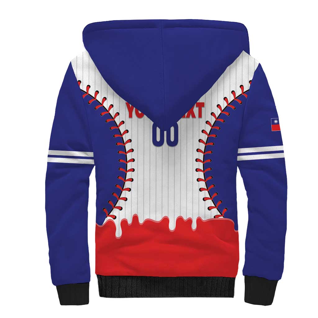 Chinese Taipei 2026 Baseball Custom Sherpa Hoodie Go Taiwan Drip Style