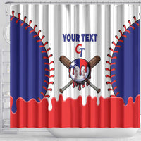 Chinese Taipei 2026 Baseball Custom Shower Curtain Go Taiwan Drip Style