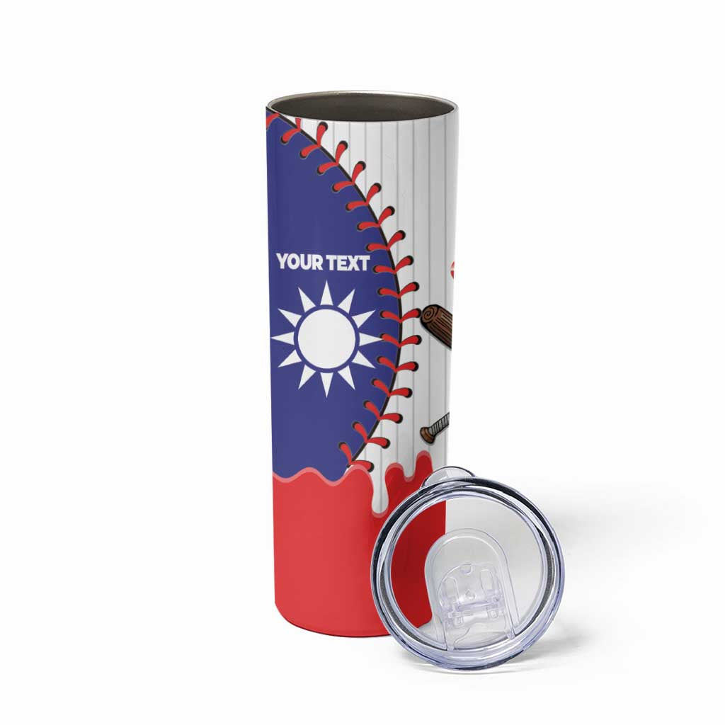 Chinese Taipei 2026 Baseball Custom Skinny Tumbler Go Taiwan Drip Style