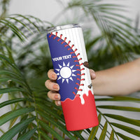 Chinese Taipei 2026 Baseball Custom Skinny Tumbler Go Taiwan Drip Style