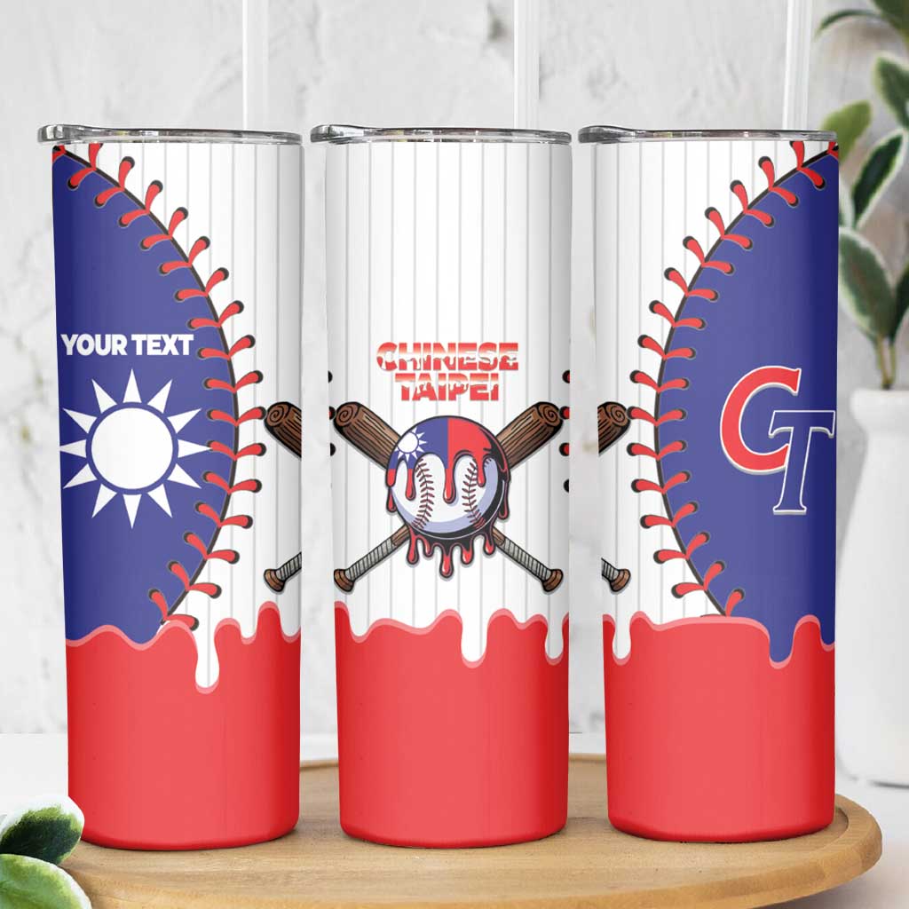 Chinese Taipei 2026 Baseball Custom Skinny Tumbler Go Taiwan Drip Style