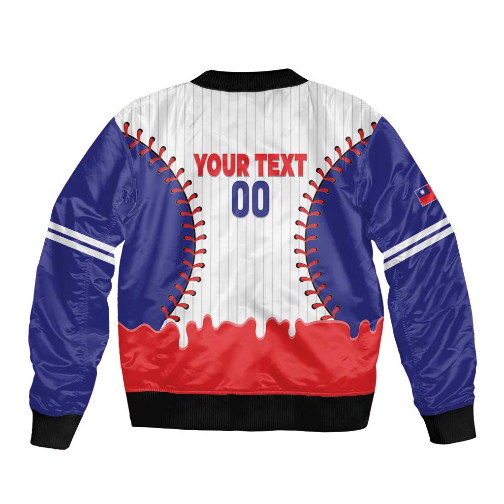 Chinese Taipei 2026 Baseball Custom Sleeve Zip Bomber Jacket Go Taiwan Drip Style