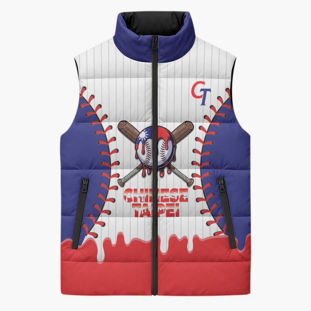 Chinese Taipei 2026 Baseball Custom Sleeveless Puffer Jacket Go Taiwan Drip Style