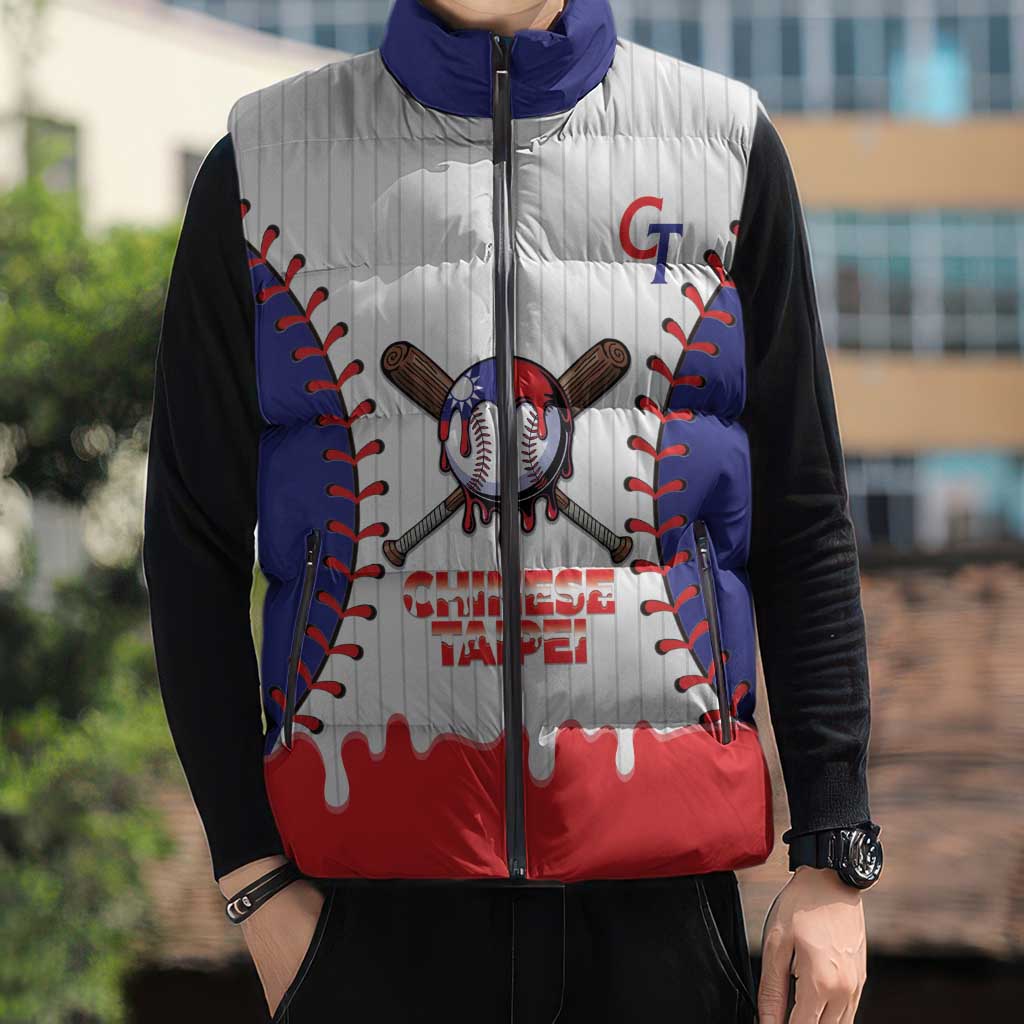 Chinese Taipei 2026 Baseball Custom Sleeveless Puffer Jacket Go Taiwan Drip Style