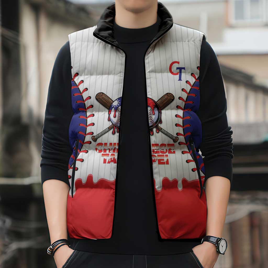 Chinese Taipei 2026 Baseball Custom Sleeveless Puffer Jacket Go Taiwan Drip Style