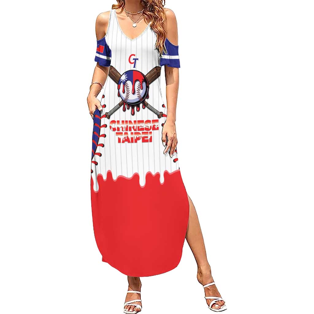 Chinese Taipei 2026 Baseball Custom Summer Maxi Dress Go Taiwan Drip Style