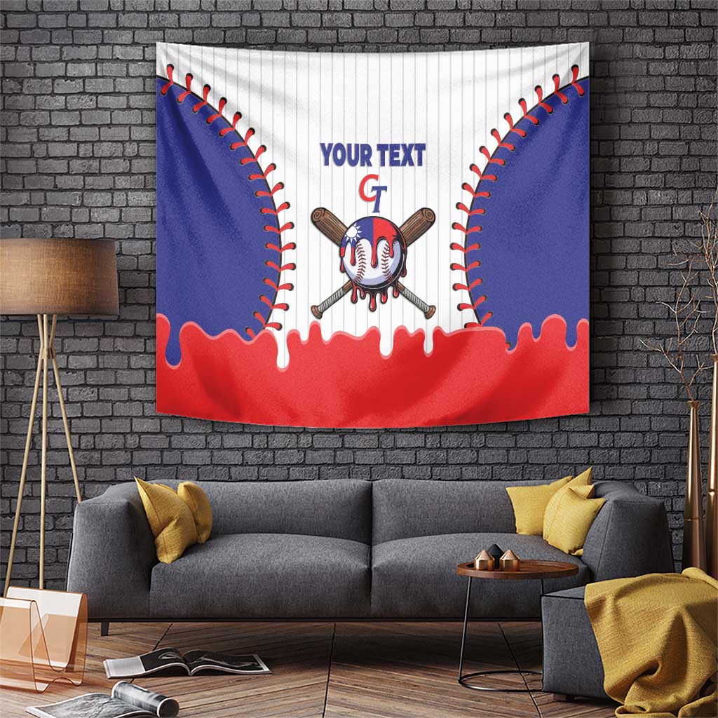 Chinese Taipei 2026 Baseball Custom Tapestry Go Taiwan Drip Style