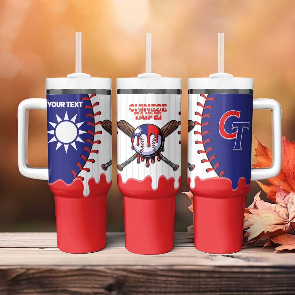 Chinese Taipei 2026 Baseball Custom Tumbler With Handle Go Taiwan Drip Style