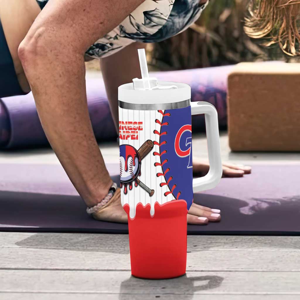 Chinese Taipei 2026 Baseball Custom Tumbler With Handle Go Taiwan Drip Style