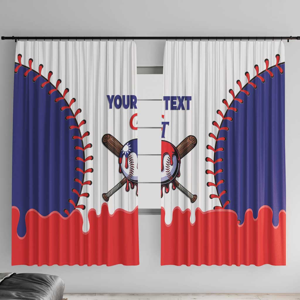 Chinese Taipei 2026 Baseball Custom Window Curtain Go Taiwan Drip Style