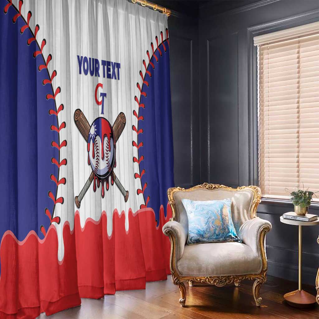 Chinese Taipei 2026 Baseball Custom Window Curtain Go Taiwan Drip Style