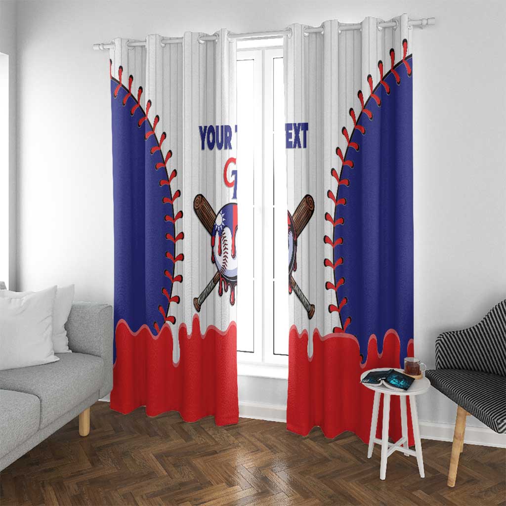 Chinese Taipei 2026 Baseball Custom Window Curtain Go Taiwan Drip Style