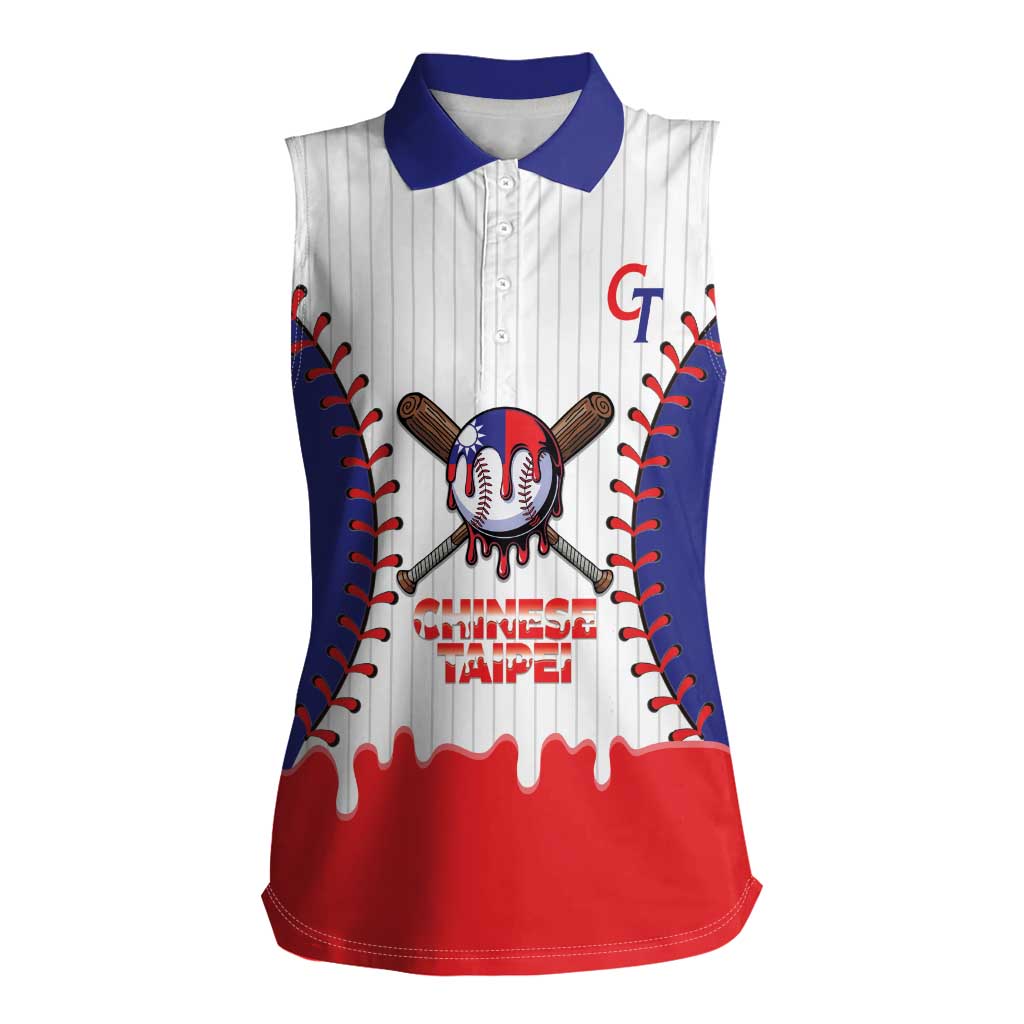 Chinese Taipei 2026 Baseball Custom Women Sleeveless Polo Shirt Go Taiwan Drip Style